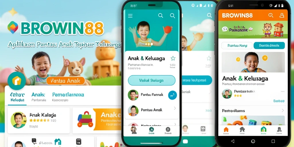 Antarmuka pengguna <strong>BROWIN88</strong> yang intuitif dan informatif untuk memantau anak.