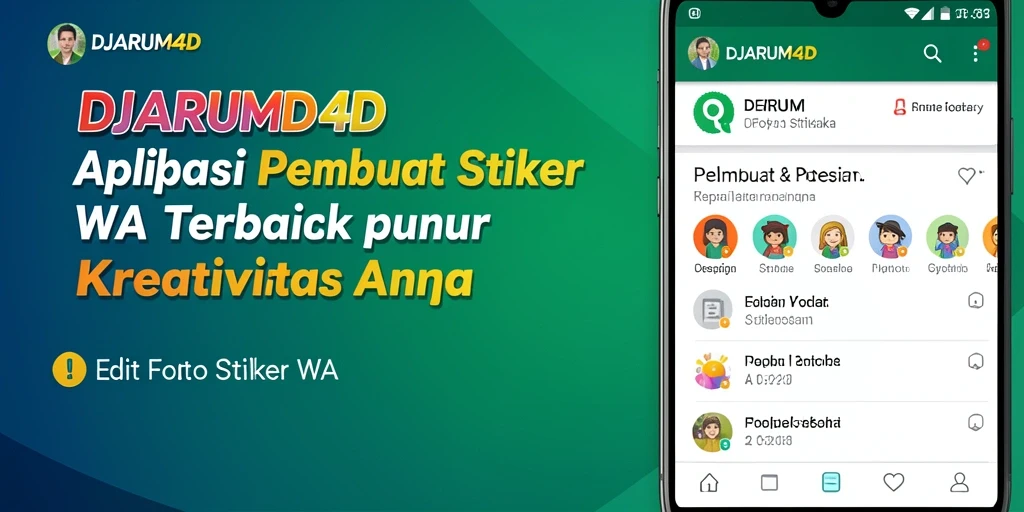 Tampilan antarmuka DJARUM4D yang user-friendly untuk membuat stiker WA.