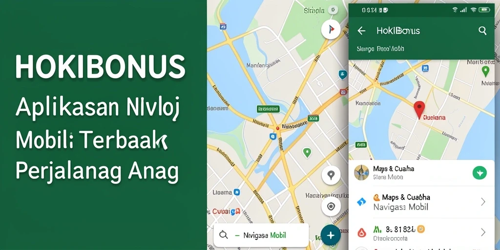 Tampilan antarmuka utama HOKIBONUS untuk navigasi mobil yang user-friendly.