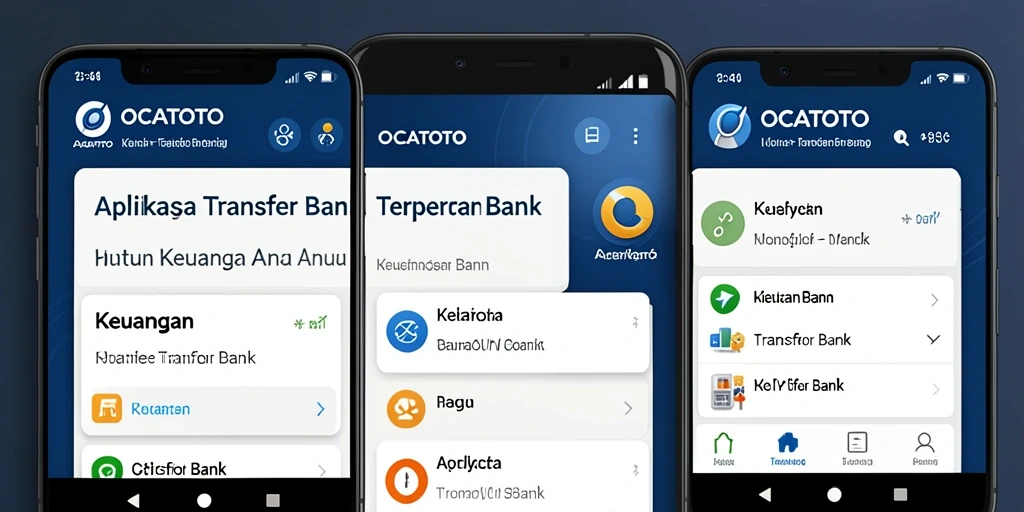 Screenshot antarmuka OCATOTO untuk Transfer Bank yang mudah dan aman.