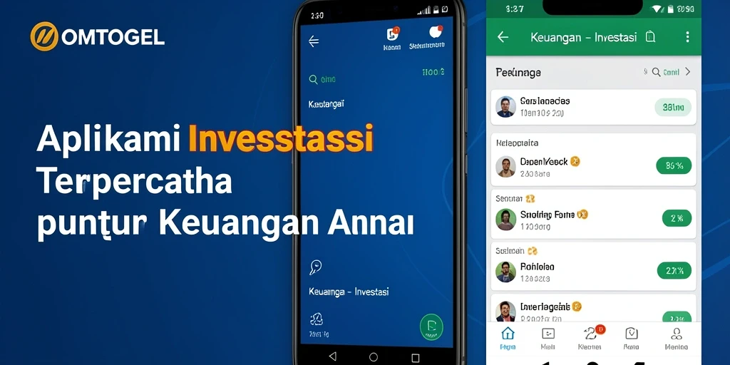 Screenshot antarmuka aplikasi OMTOGEL yang menunjukkan fitur investasi.