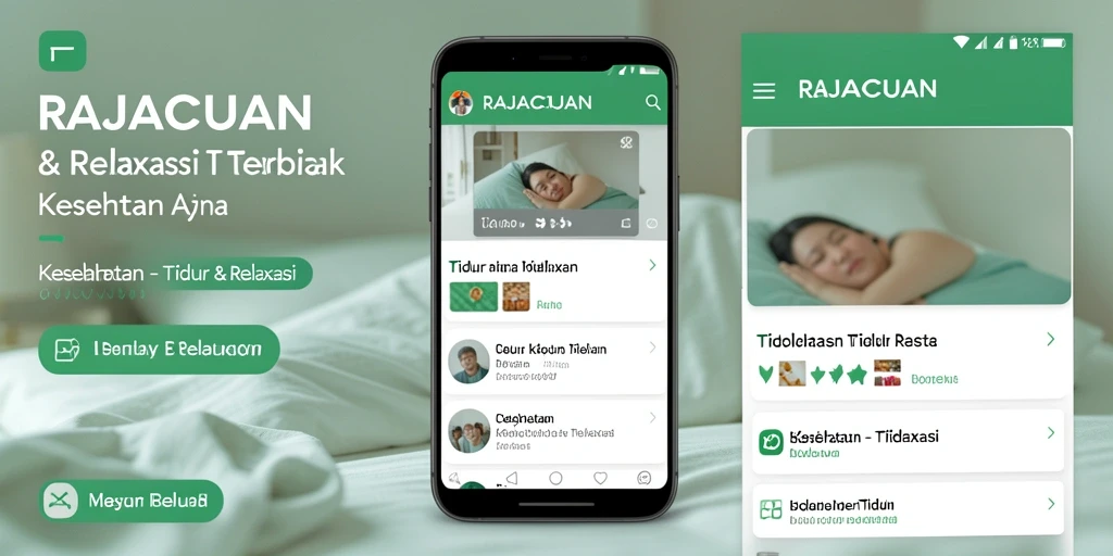 Tampilan antarmuka pengguna RAJACUAN yang menenangkan dan fungsional.